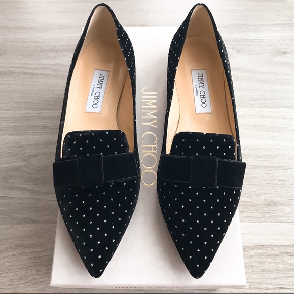 jimmy choo velvet loafers